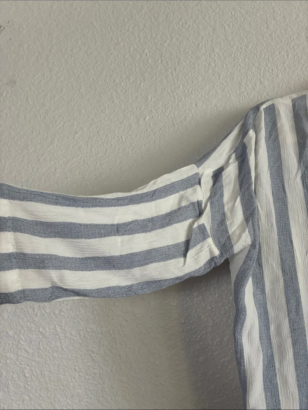 Umgee Light Blue & White Striped Pullover Shirt - Picture 2 of 4
